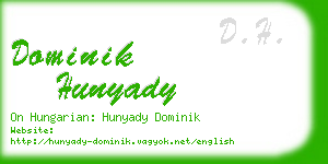 dominik hunyady business card